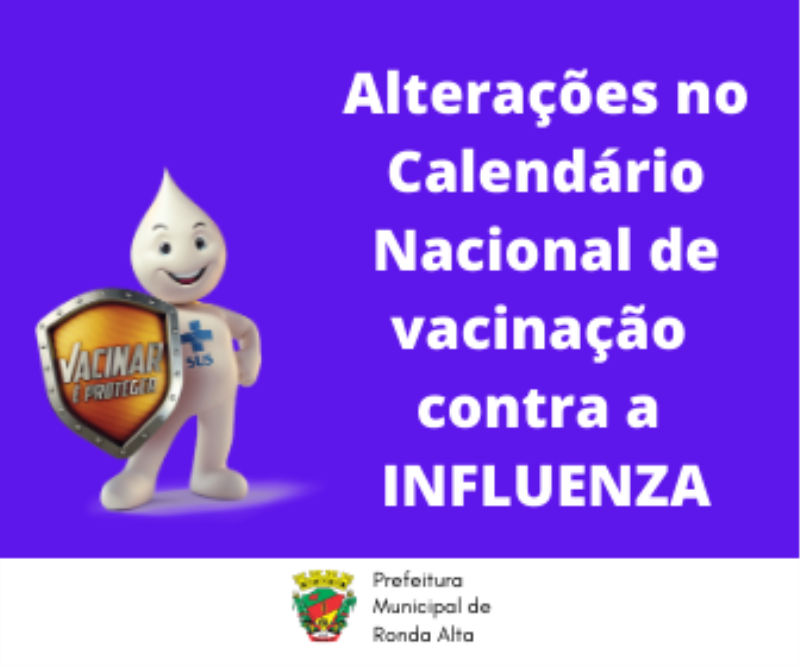 Calendário Nacional de Vacinação contra a influenza sofreu alterações devido a pandemia